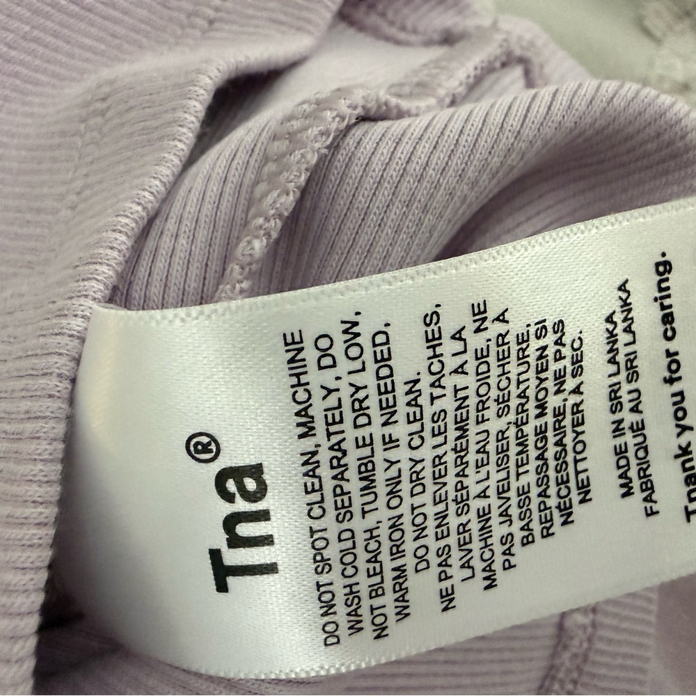 TNA Lavender Cropped Long-Sleeve Crewneck Top - Picture 10 of 12